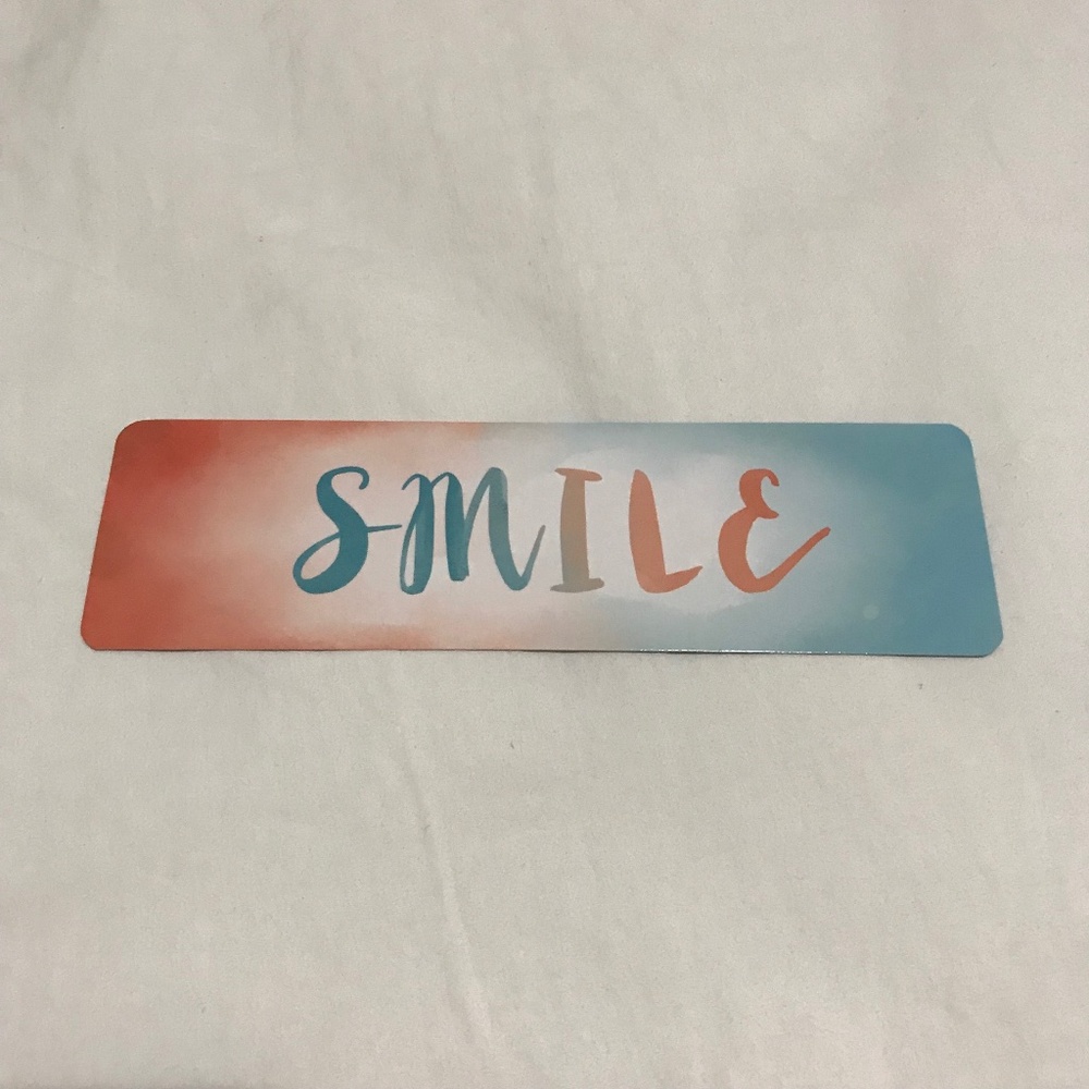 Smile Bookmark Double Sided A Positive Attitude Will Lead to Positive Outcomes